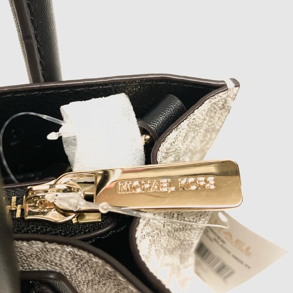 NWT Michael Kors Mercer Two Tone Signature Crossbody - Picture 6 of 16